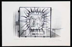 Coventry Cathedral West Midlands Chapel Of Christ Pencil Etch Drawing