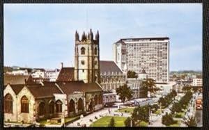 Plymouth Devon Postcard St. Andrew's Church Guildhall Vintage 1966