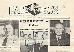 Fair News Vol. III, No 6. Bienvenue à F.A.L. Fairchild reçoit la marine. Welcome to F.A.L. Fairch...