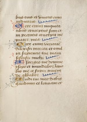 15th century manuscript leaf on Vellum