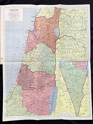 The Anglo-Palestine Year Book 1946 - With Fold-Out Map of Israel Post-WW II & Pre-Statehood