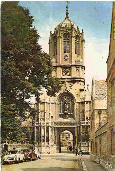 Oxford Christ Church Postcard Tom Tower 1966