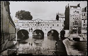 Bath Postcard Somerset Pulteney Bridge Real Photo