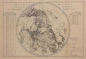 Mappe-Monde, Sur le Plan de L'Equateur Hemisphere Septentrional