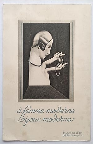 A femme moderne bijoux modernes. La Gerbe d'Or . Décembre 1928.
