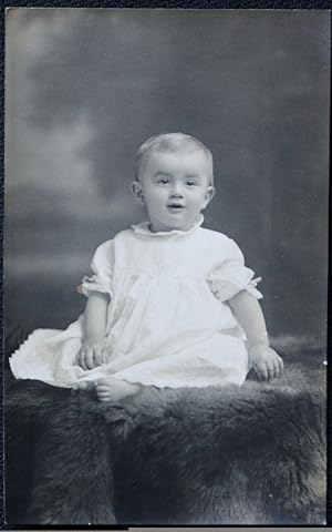 Baby Studio Portrait Vintage Real Photo