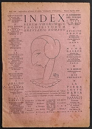 Index - Breviario Romano - Rivista Marzo-Aprile 1926