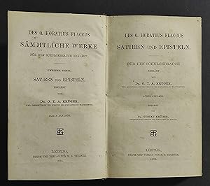 Des H. Flaccus Satiren und Episteln - G.T.A. Kruger - Ed. Teubner - 1876