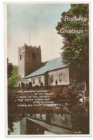 Birthday Greetings Vintage Postcard 1932 Real Photograph