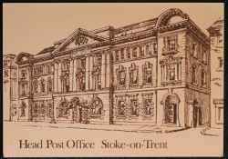 Stoke On Trent Head Royal Mail Post Office 75th Anniversary Postcard