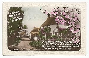 Birthday Greetings Vintage Postcard 1930