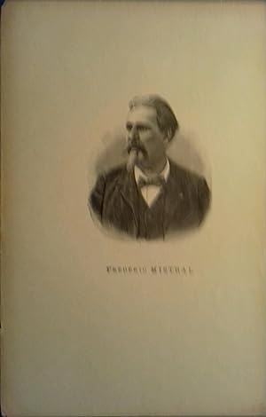 Portrait de l'écrivain Frédéric Mistral. Gravure sur bois, sans mention d'auteur. Début XXe.
