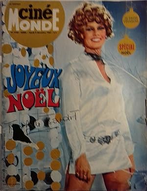 Cinémonde N° 1722. Brigitte Bardot en couverture. Spécial Noël. 5 décembre 1967.
