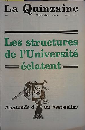 La Quinzaine Littéraire N° 49. Avril 1968.