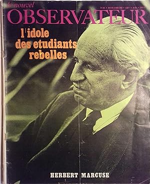 Le Nouvel Observateur. N° 182. L'idole des étudiants rebelles : Herbert Marcuse. 8-14 mai 1968.