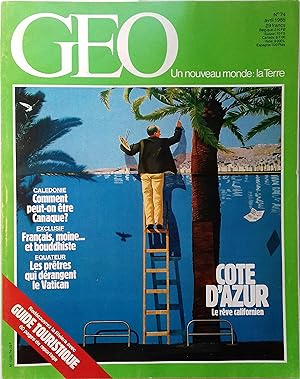 Géo N° 74. Côte d'Azur. Avril 1985.