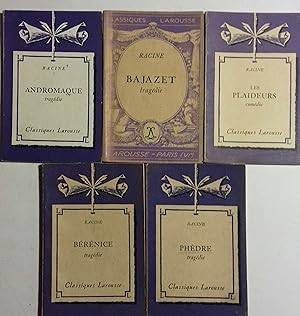 5 pièces de Racine en classiques Larousse. Andromaque, Athalie, Bajazet, Bérénice, , Les plaideur...