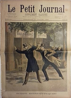 Le Petit journal, Supplément illustré N° 400 : Incident Esterhazy-Picquart. (Gravure en première ...