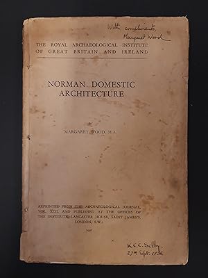Norman Domestic Architecture. Signed Copy