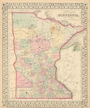 County map of Minnesota