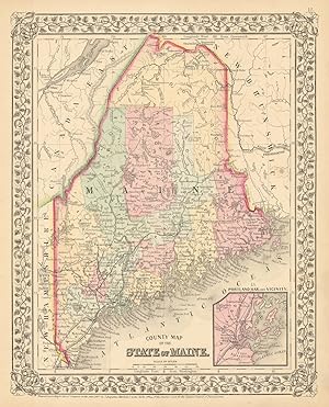 County map of the State of Maine // Portland Harbor and Vicinity