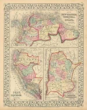Map of New Granada, Venezuela, and Guiana // Map of Peru and Equador // Map of the Argentine Conf...