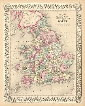 County map of England and Wales
