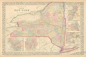 County map of the State of New York // Harbor and Vicinity of New York // Albany. // Troy and Wes...