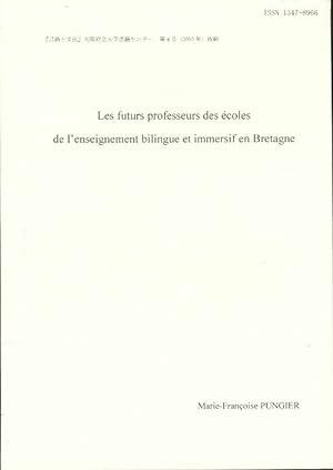 Les futurs professeurs des ?coles de l'enseignement bilingue et immersif en Bretagne - Marie-Fran...