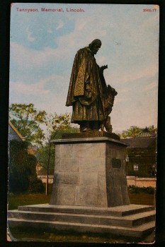 Lincoln Postcard Vintage 1914 Tennyson Memorial