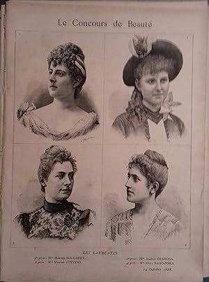 Le concours de beauté : Les quatre lauréates. 14 octobre 1888.