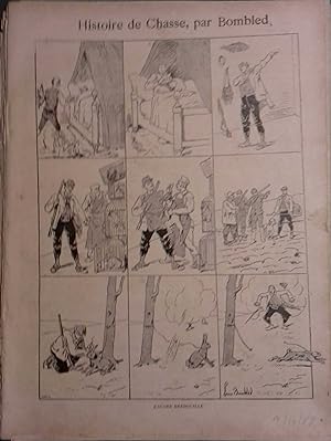 Histoire de chasse. Encore bredouille. Bande dessinée en 9 dessins sans paroles, par Louis Bomble...
