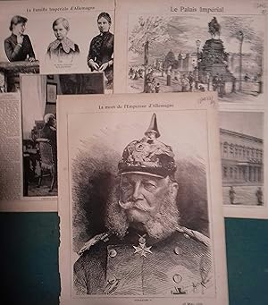 La mort de l'empereur d'Allemagne Guillaume Ier. Au verso : Le prince Guillaume, nouveau Kronprin...