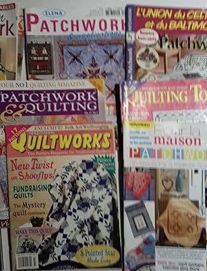 10 magazines de patchwork, en français et en anglais. Création patchwork, Patchwork et applicatio...