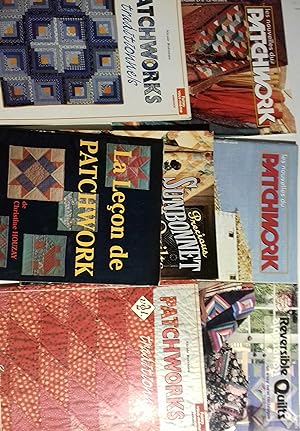 Ensemble de 6 livres sur le patchwork, en français et en anglais. Nicole Boisseau, Anita Murphy, ...