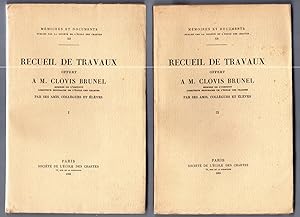 Recueil de Travaux offert à M. Clovis Brunel, Membre de l'Institut, Directeur Honoraire de l'Ecol...