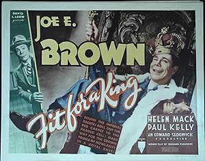 19Fit For a King Lobby Title Card 1937 Joe E. Brown, Helen Mack