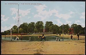 Hampstead London Postcard Vintage View Of The White Stone Pond