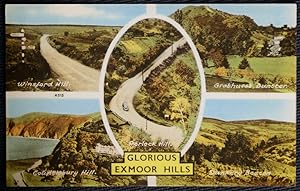 Exmoor postcard Winsford Countisbury Porlock Dunkery Grabhurst Dunster