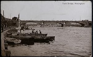 Nottingham Postcard Vintage View Of Trent Bridge Real Photo