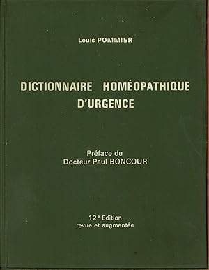 Dictionnaire homéopathique d'urgence