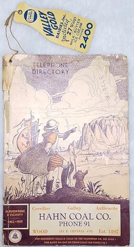 Telephone Directory, Albuquerque & Vicinity, Fall - 1939