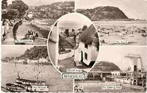 Minehead Somerset Real Photo Postcard Multiview 1963