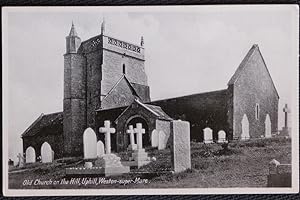Uphill Weston-Super-Mare Postcard Real Photo Old Church