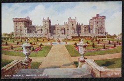 Windsor Castle Postcard Vintage View East Terrace