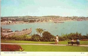Paignton Devon Postcard Vintage 1954 Cliff Road Gardens