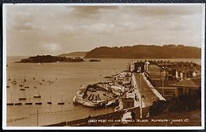 Plymouth Devon Vintage View Postcard Drakes Island And West Hoe 1954