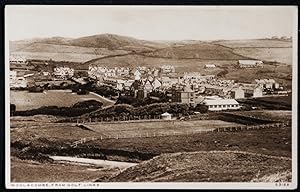 Woolacombe Postcard Vintage View From Golf Links Sepia Tone