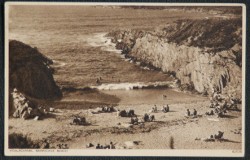 Woolacombe Devon Postcard Barricane Beach Vintage 1940's