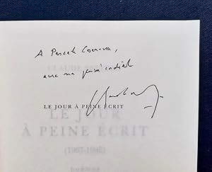 Le Jour à peine écrit (1967-1992). Poèmes.